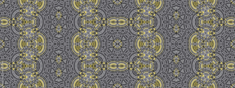 seamless lace pattern on blue background