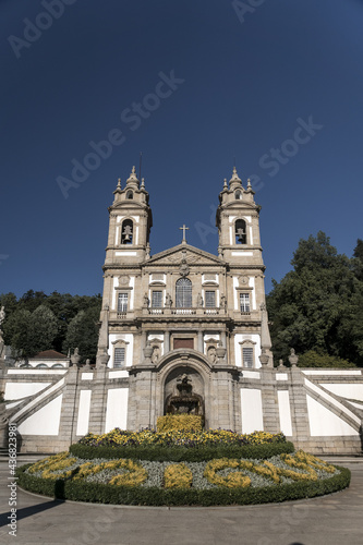 View of the Bom Jesus do Monte Sanctuary, Baroque Stairs, Braga, Minho, Portugal
