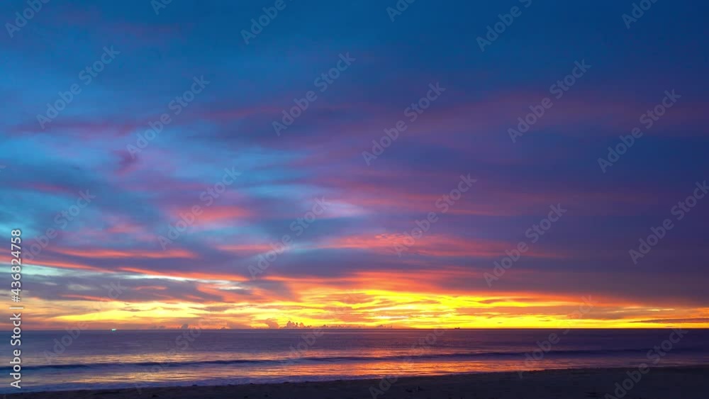 Landscape view of sunset at the beach. Landscape view of sunset at the beach.