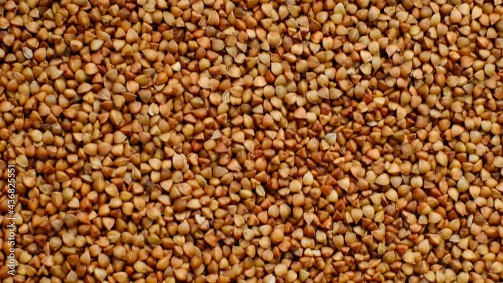 Buckwheat grain background. Brown buckwheat grain texture Buckwheat grain background. Brown buckwheat grain texture