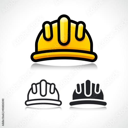 safety construction helmet cartoon icon