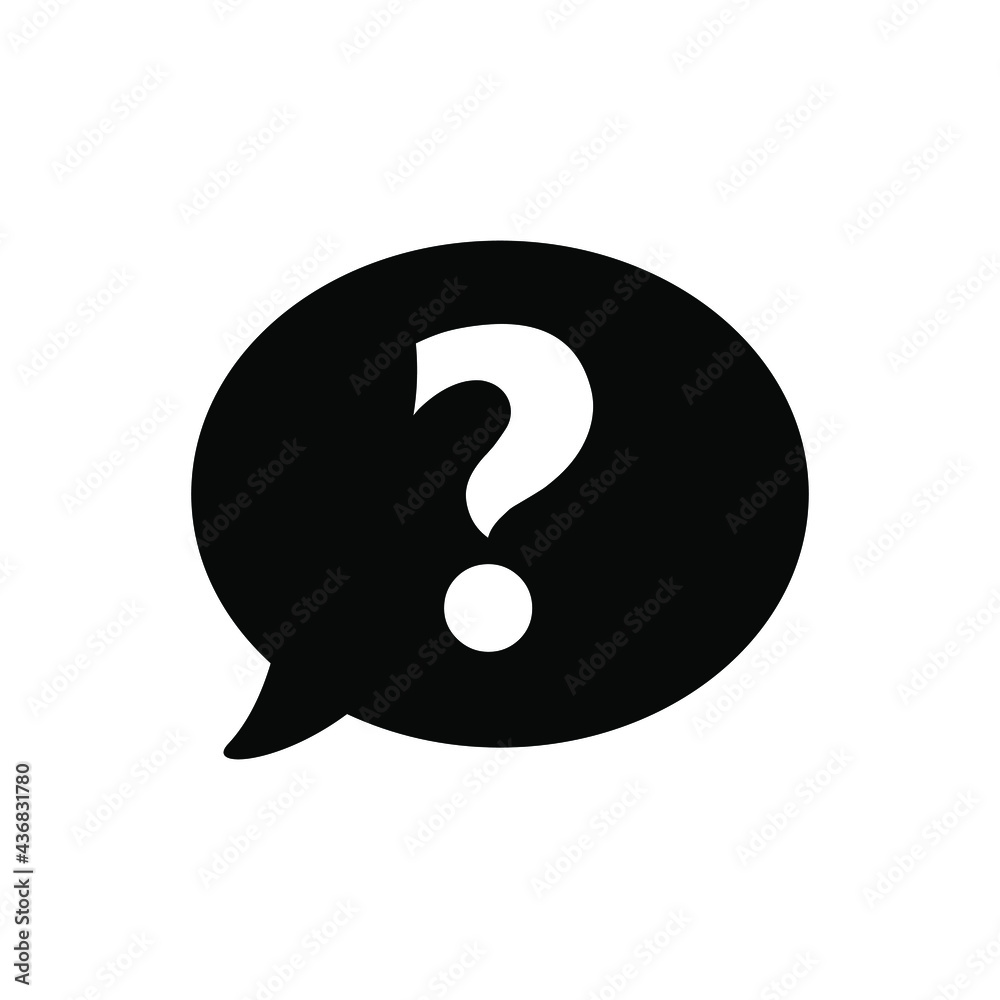 Questions icon vector graphic illustration