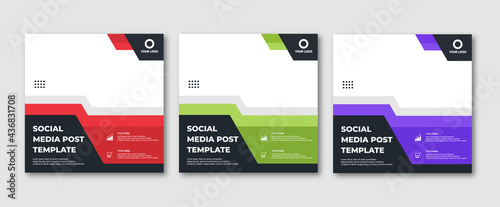 Editable Instagram post template modern background. Promotional web banner for company business post. editable social media background sale ads and discount promo