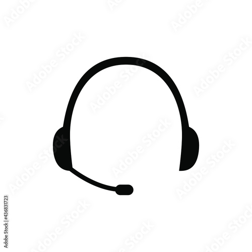 Headphones icon vector graphic illustration
