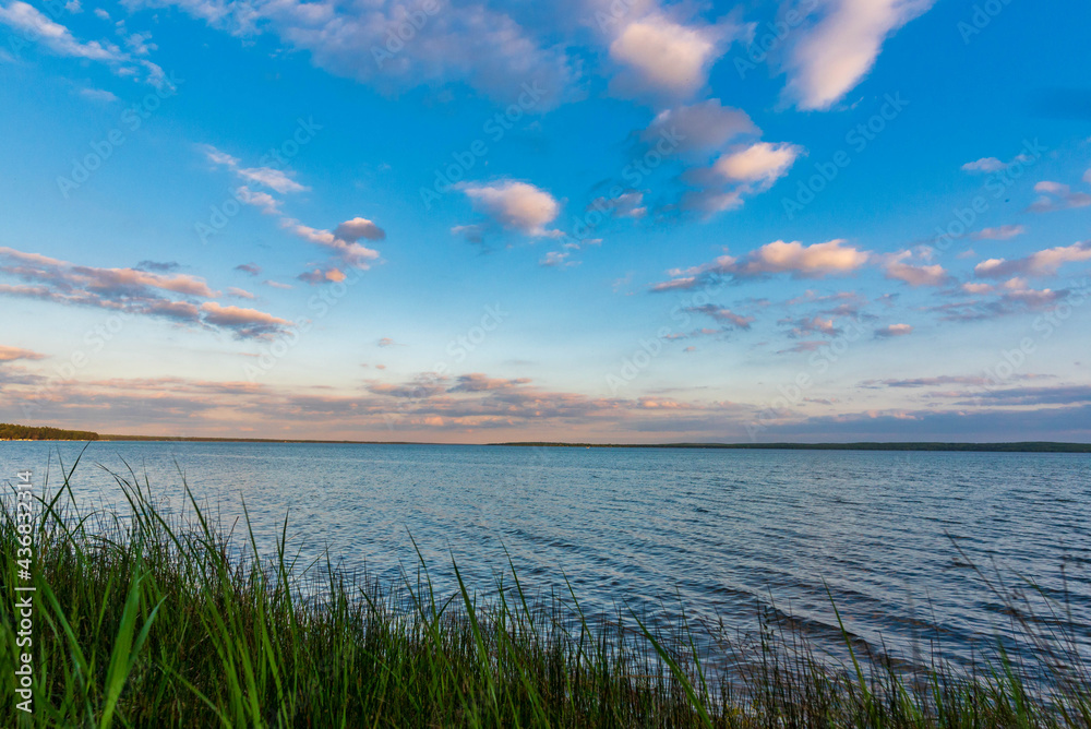 Beautiful lakeshore of Higgins Lake State Park in northern Michigan. Beautiful lakeshore of Higgins Lake State Park in northern Michigan.
