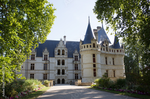 Beautiful magestic castle Azay Le Rideau on Loire Valley