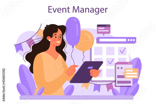 Event management concept. Celebration or meeting organization.
