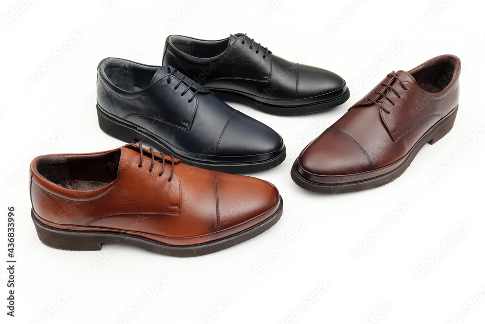 Classic, modern,  leather men's shoes