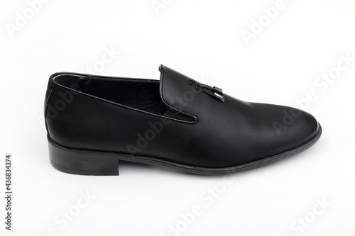 Classic black leather men's shoes
