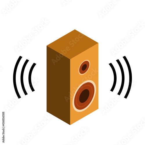 Vector illustration of a loud speaker.