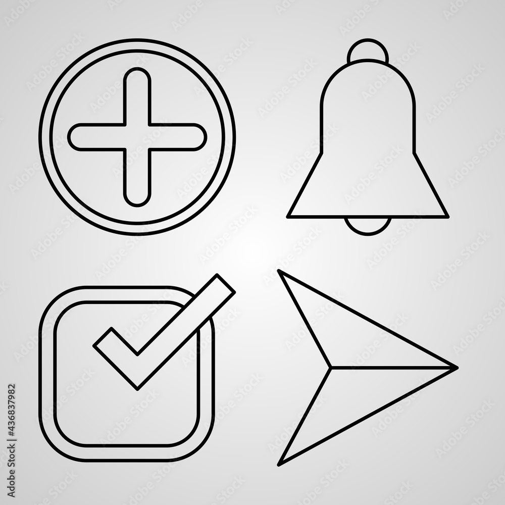 Obraz premium Material And Design Icon Set Vector illustration EPS