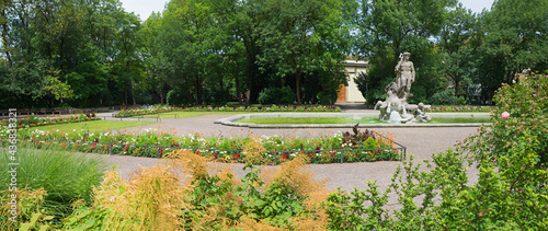 historic fountain at old botanical garden, munich city park photo
