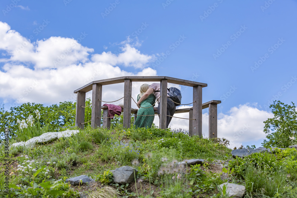 love, couple, hugs, kiss, people, falling in love, lovers, hug, young, youth, two, couple, man, woman, guy, girl, male, female, blue, sky, background, white, clouds, hill, trees, grass, greenery, gree