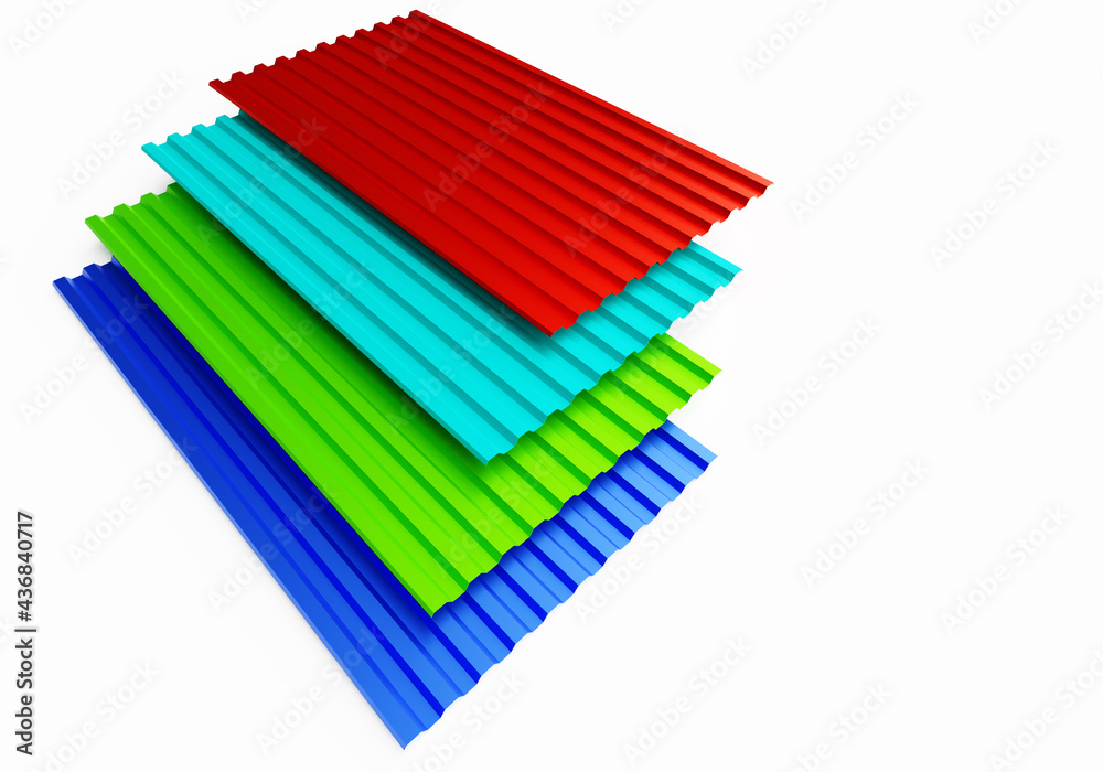 Roof panels. Polymer coated profiled metal sheet. Roof panels in