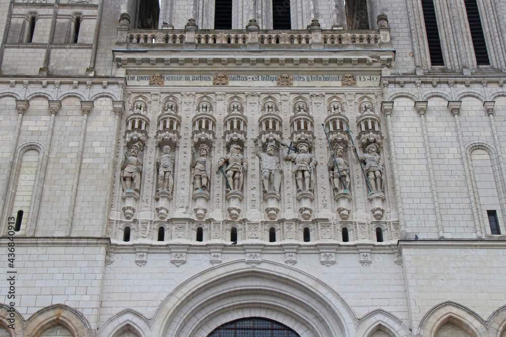 Obraz premium saint-maurice cathedral in angers (france)