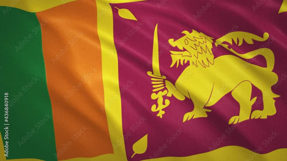 Sri Lanka . Waving Flag Video Background Sri Lanka . Waving Flag Video Background