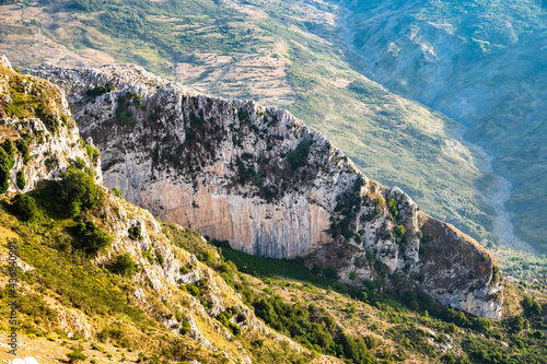 View of Rocca del Crasto near Alcara Li Fusi town in the Nebrodi Park  Sicily