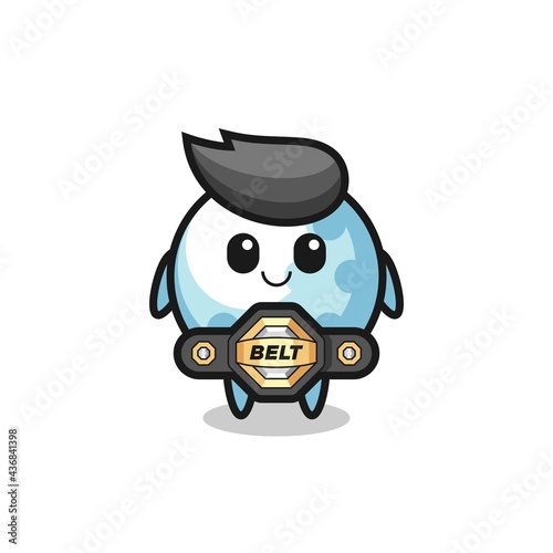 the MMA fighter golf mascot with a belt