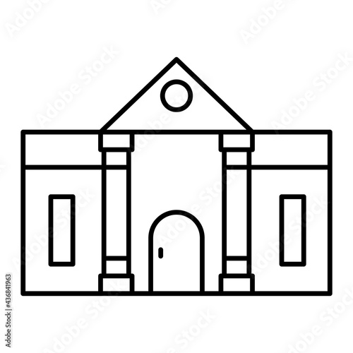 Vector Museum Outline Icon Design