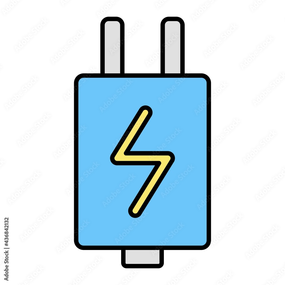 Vector Charger Outline Icon Design Vector Charger Outline Icon Design