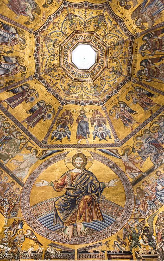Ceiling painting of the Baptistery of San Giovanni. Florence
