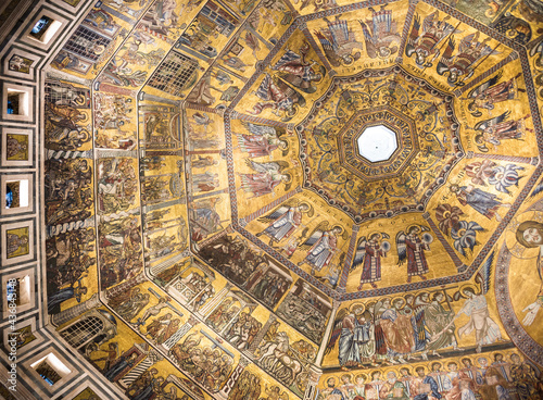 Ceiling painting of the Baptistery of San Giovanni. Florence