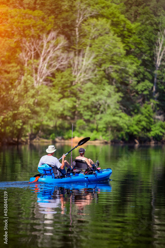 Two unidentifiable people in a canoe kayak © Stuart Monk
