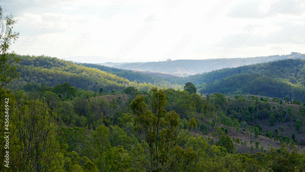 Landscape view from the top of a hill, Kooralbyn