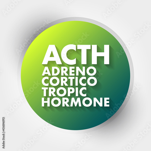 ACTH - Adrenocorticotropic hormone acronym, medical concept background