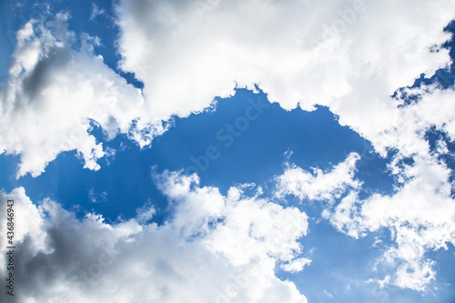 cloud against the blue sky