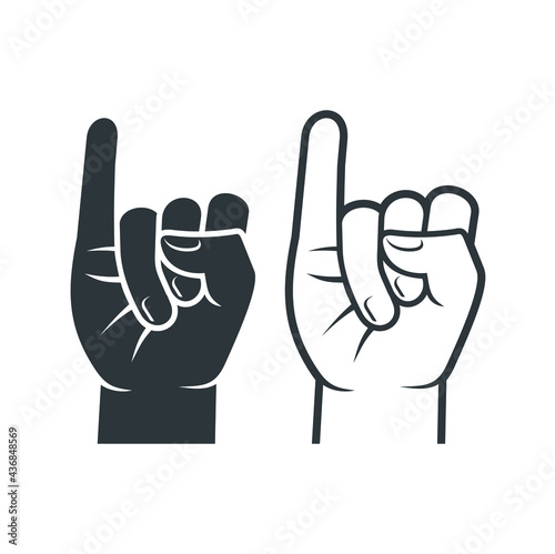 a collections of Promise hand sign, vector art.