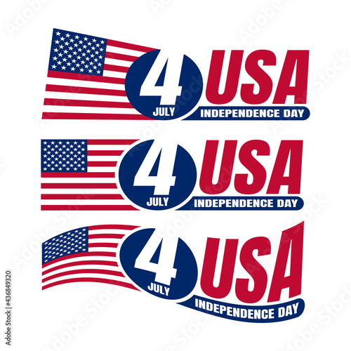 4 july independence day of USA vector image
