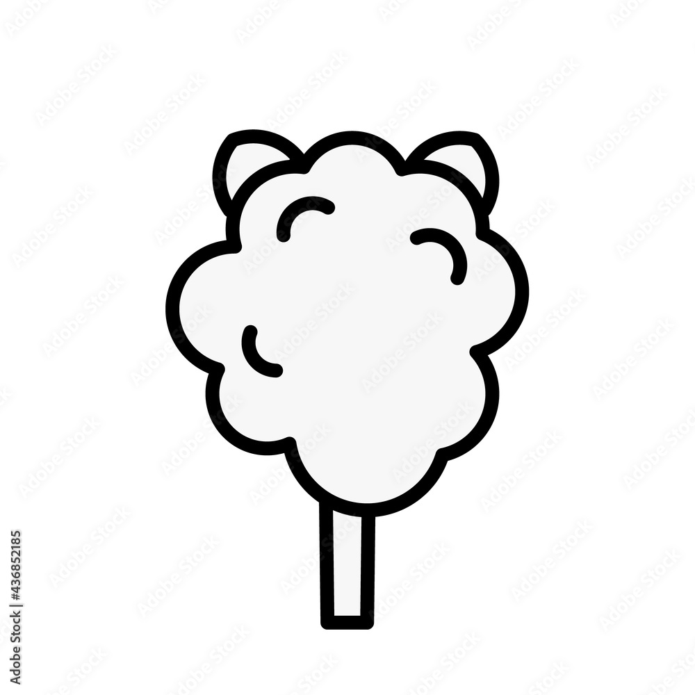 Cotton candy emoji vector character. Cotton candy emoji vector character.