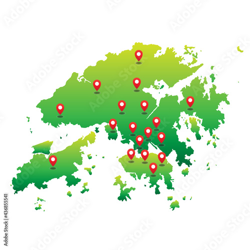 Hong Kong map with state location