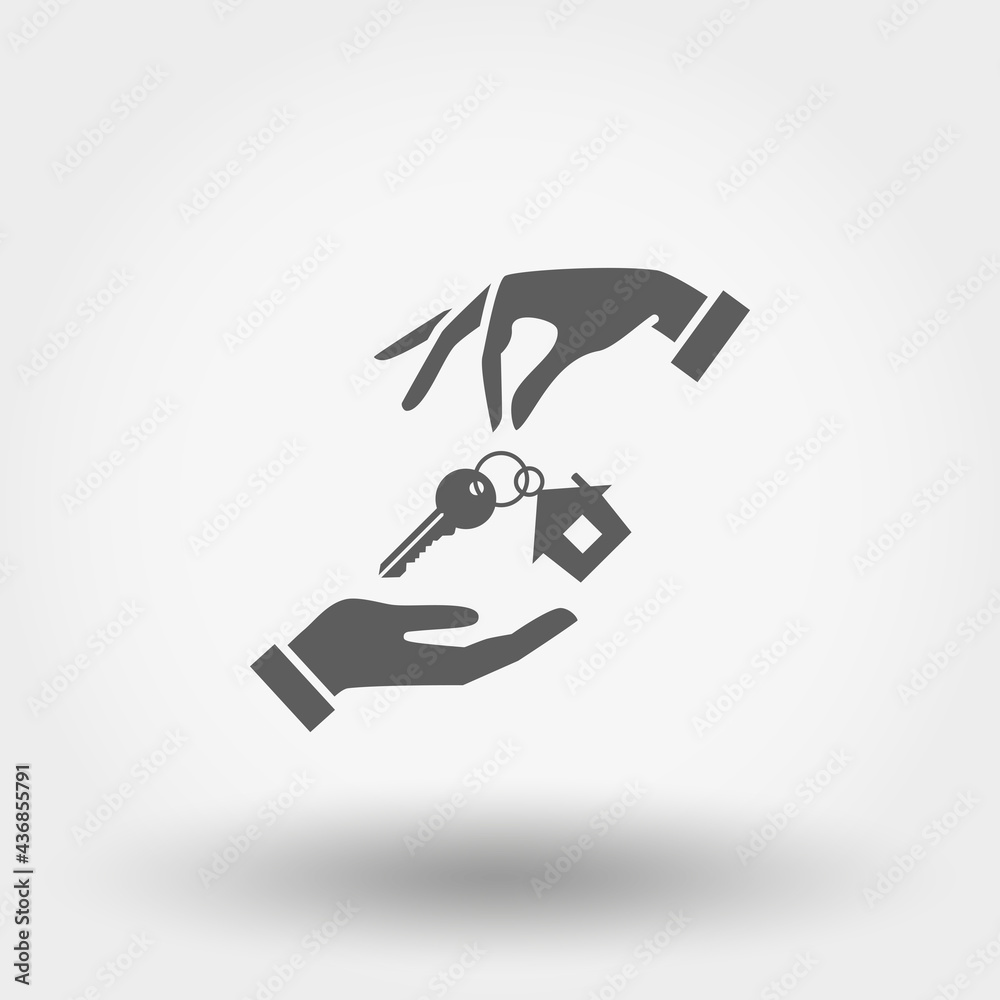 Handing over the keys of the house from hand to hand. Handing over the keys of the house from hand to hand.