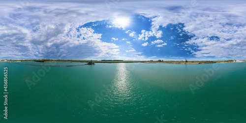 dredge lake in germany between eich and ibersheim 360° x 180° airpano photo