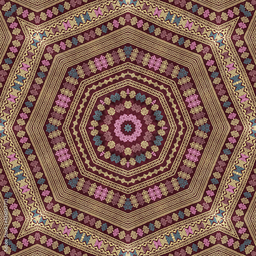 Seamless kaleidoscope or endless pattern for ceramic tile, wallpaper, linoleum, textile, web page background used.