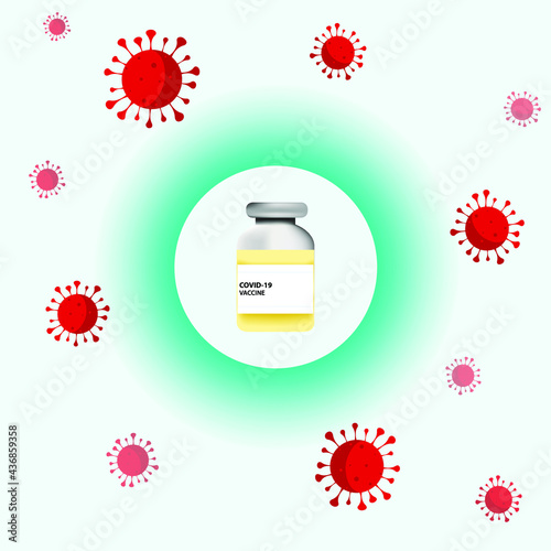 Getting vaccinated to stop covid-19. Concept of vaccination, vector illustration.