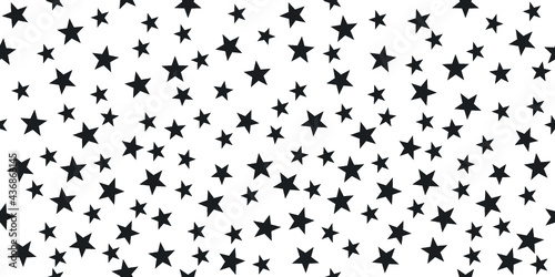 black and white background with seamless stars pattern