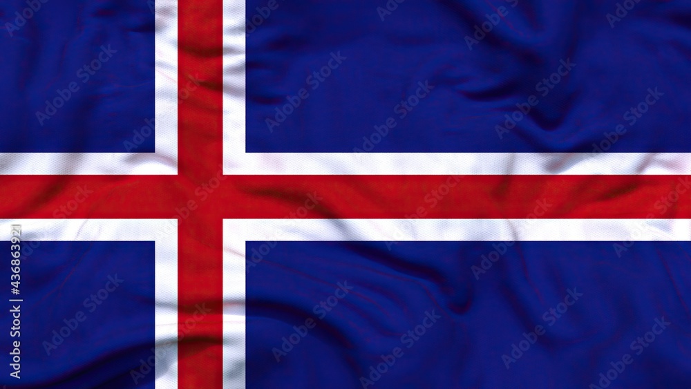 Fototapeta premium Iceland flag 4k 