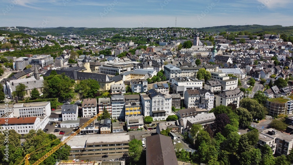 Universität Siegen am Unteren Schloss und Krönchen bzw. Nikolaikirche