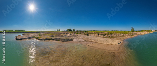 dredge lake in germany between eich and ibersheim photo