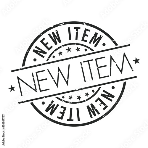 Stamp New Item. Round Vector Postmark Retro Style Design Icon. Vintage Style Old Grunge Badge.
