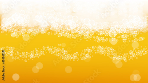 Craft beer background. Lager splash. Oktoberfest foam.