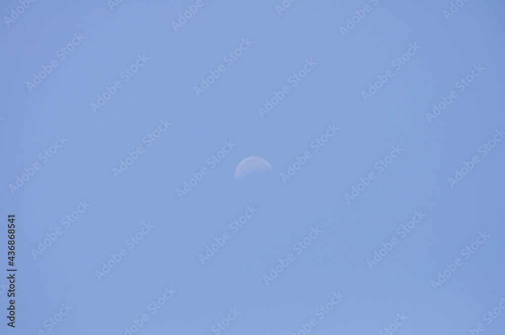 sky , sky background and half moon sky , sky background and half moon