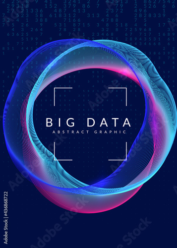 Digital technology abstract background. Artificial intelligence, deep learning and big data concept.