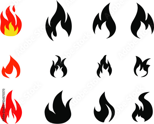 Fire flame vector illustration. Fire flame icon 
