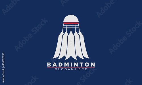 Elegant badminton vector logo