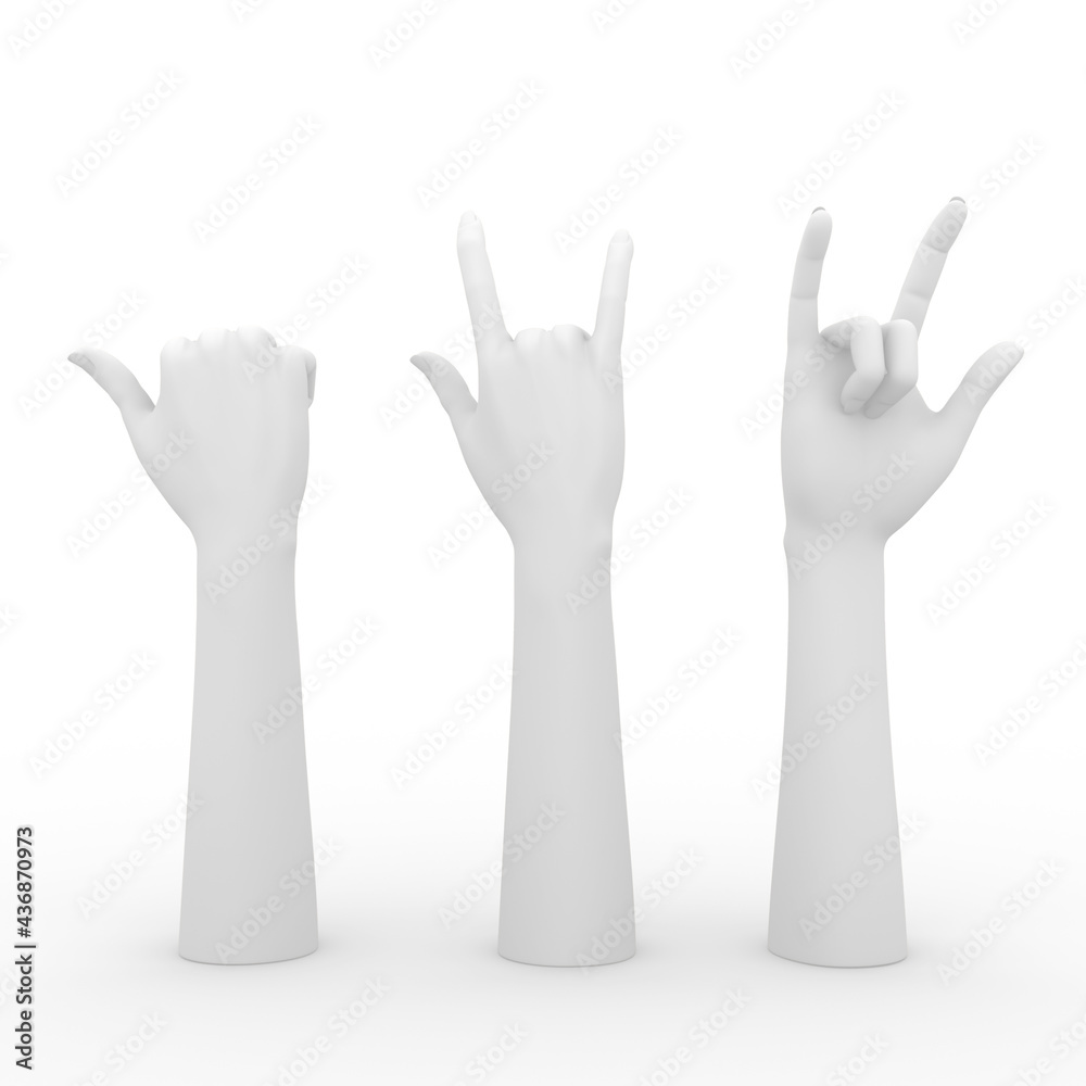 Fototapeta premium mockup hand make symbol like and love