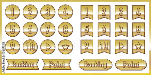 ゴールド　高級感のある数字